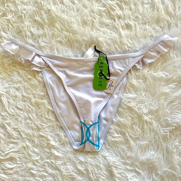 NWT High leg bikini bottom with ruffle size 10 - Picture 2 of 3